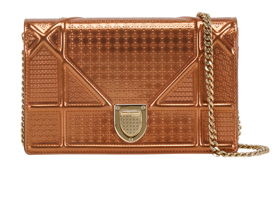 Diorama Wallet On Chain, &pound;695, Handbags, Bronze, Leather, Front view